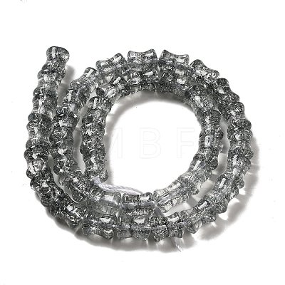 Transparent Crackle Glass Beads Strands GLAA-D025-01B-1