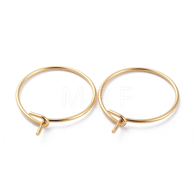 316 Surgical Stainless Steel Hoop Earring Findings STAS-J025-01E-G02-1