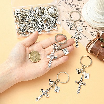 20Pcs Alloy Pendant Keychain KEYC-YW00254-1