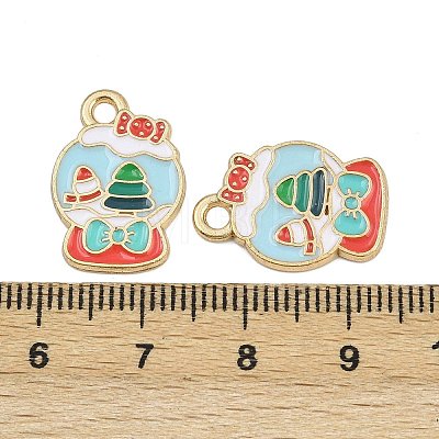 Christmas Themes Alloy Enamel Pendants ENAM-Z023-01G-09-1