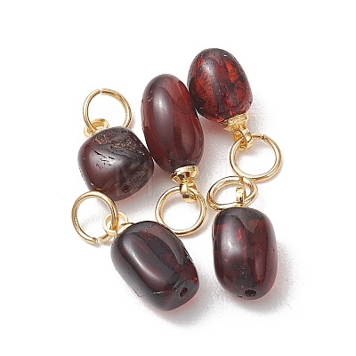 Natural Amber Pendants PALLOY-JF05375-01-1