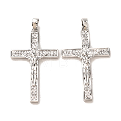 Easter Brass Micro Pave Clear Cubic Zirconia Pendants CU-CBA9AB3-28P-1