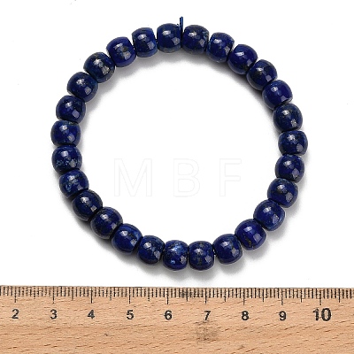 Grade AB+ Natural Lapis Lazuli Beads Stretch Bracelets BJEW-F523-06A-1