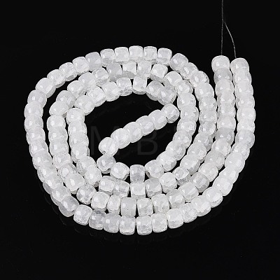 Baking Paint Crackle Glass Beads Strands DGLA-N019-02A-04-1