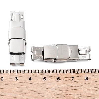 201 Stainless Steel Watch Band Clasps STAS-C006-1-1