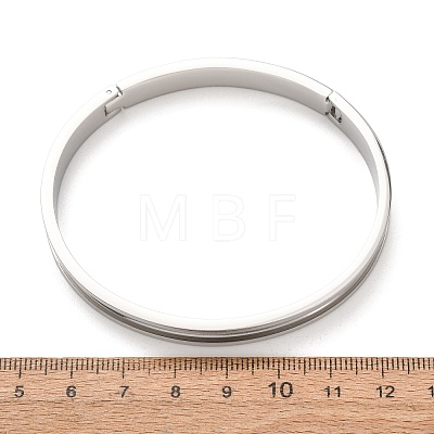 304 Stainless Steel Grooved Bangle Base SA-CBACA70-04P-1