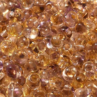 Transparent Baking Paint Glass Seed Beads SEED-P006-02B-14-1