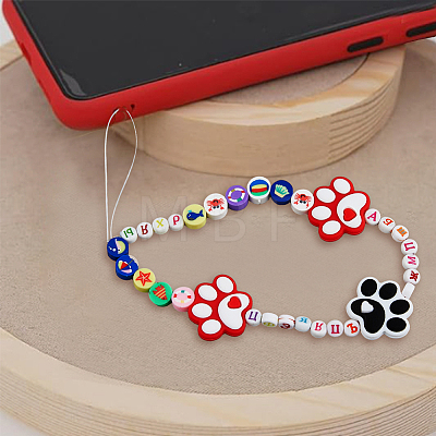 HOBBIESAY 20Pcs 2 Colors Dog Paw Print Food Grade Eco-Friendly Silicone Beads SIL-HY0001-30-1