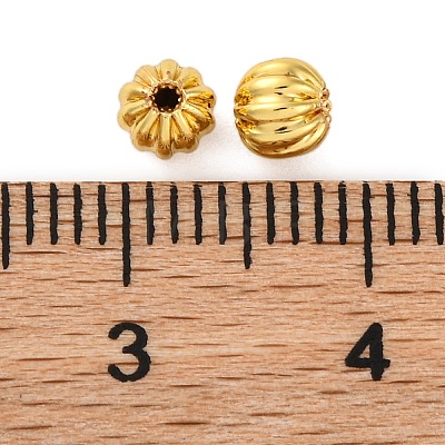 Rack Plating Pumpkin Brass Spacer Beads KK-Z070-35G-01-1