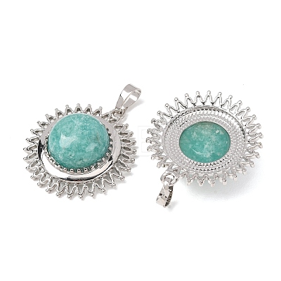 Natural Amazonite Pendants GG-CBA0251-09C-P-1
