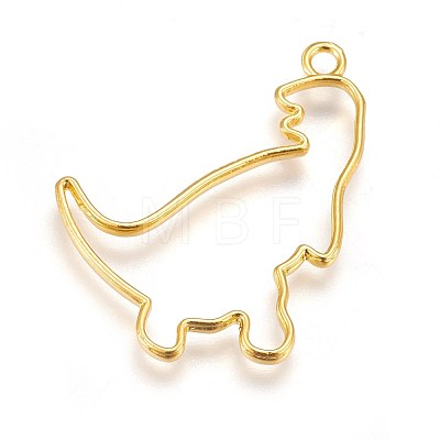 Zinc Alloy Open Back Bezel Pendants PALLOY-WH0039-01G-C-1