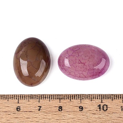 Natural Crackle Agate(Dyed & Heated) Cabochons G-N361-05A-04-1