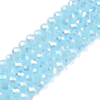 Electroplate Glass Beads Strands EGLA-A044-J4mm-B04-1