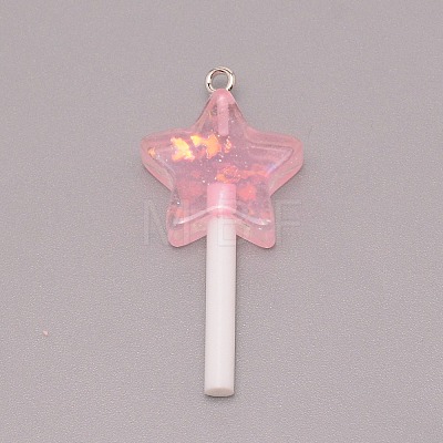 Resin Pendants LS-RESI-WH0025-11C-1