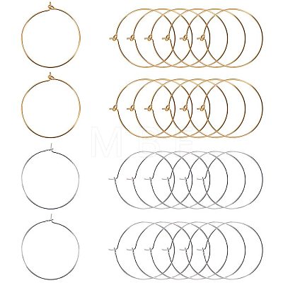 Brass Wine Glass Charm Rings Hoop Earrings KK-PH0028-01M-1