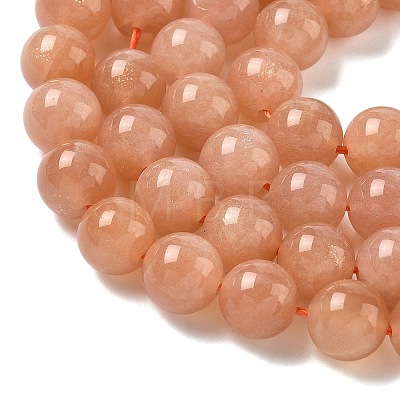 Natural Sunstone Beads Strands G-J363-10-8mm-1