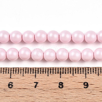 Baking Painted Pearlized Glass Pearl Bead Strands HY-N002-5mm-B04-1