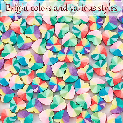   300Pcs 5 Colors Handmade Polymer Clay Beads Strands CLAY-PH0001-34-1