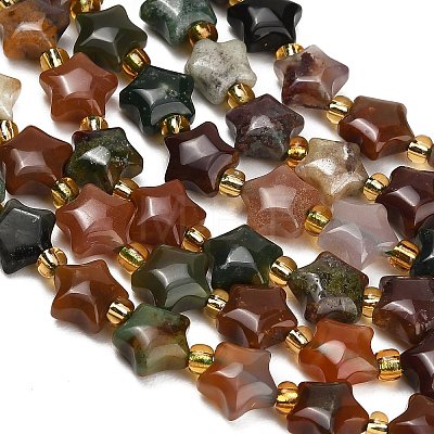 Natural Indian Agate Beads Strands G-Z080-A27-8mm-1