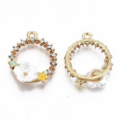 Alloy Enamel Pendants ENAM-S126-003B-RS-1
