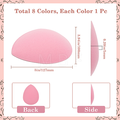 Gorgecraft 8Pcs 8 Colors EVA Cloth Teardrop Fascinator Hat Base for Millinery DIY-GF0009-74-1