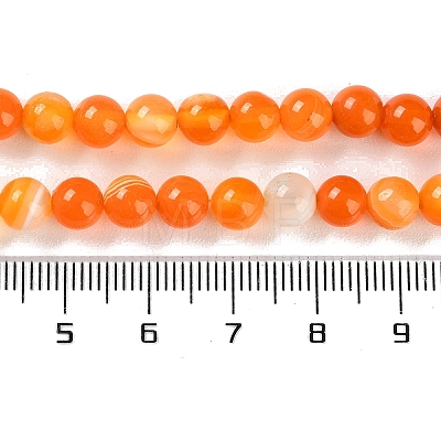 Natural Striped Agate/Banded Agate Beads Strands G-Z060-A01-A03-1