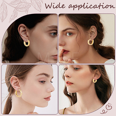 5 Pairs 5 Style Rack Plating Ring Brass Hoop Earrings for Women EJEW-BBC0001-97-1