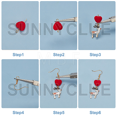 137Piece DIY Christmas Style Earring Kits DIY-SC0015-14-1