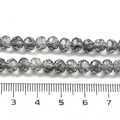 Transparent Crackle Glass Beads Strands CCG-L050-01B-06-1