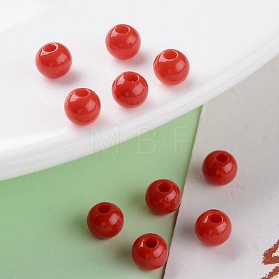 Opaque Acrylic Beads X-MACR-S370-C6mm-A14-1