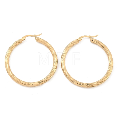 304 Stainless Steel Hoop Earrings EJEW-H322-17G-1