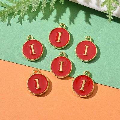 Golden Plated Alloy Enamel Charms X-ENAM-S118-03I-1