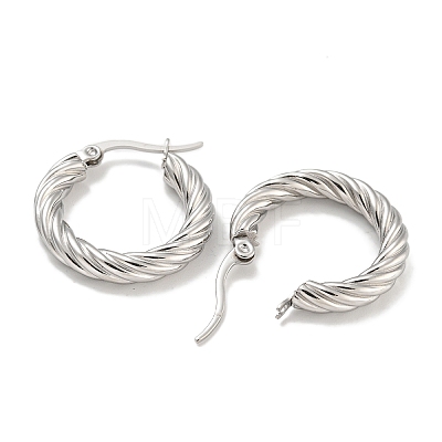 304 Stainless Steel Hoop Earring EJEW-F257-20P-03-1