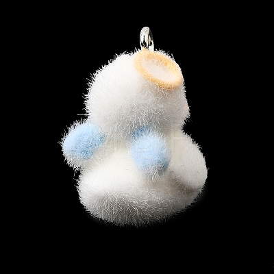 Flocking Opaque Resin Pendants RESI-G128-01P-1
