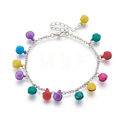 Iron Charm Anklets AJEW-E039-01-1