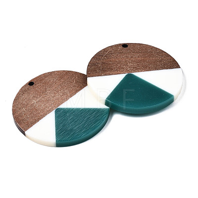 Resin & Walnut Wood Pendants RESI-S389-070A-A11-1