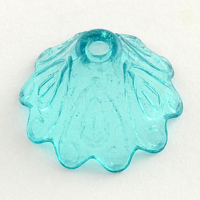 Transparent Acrylic Flower Bead Caps X-TACR-Q004-M01-1