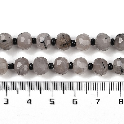 Natural Rutilated Quartz Beads Strands G-H057-A16-01-1