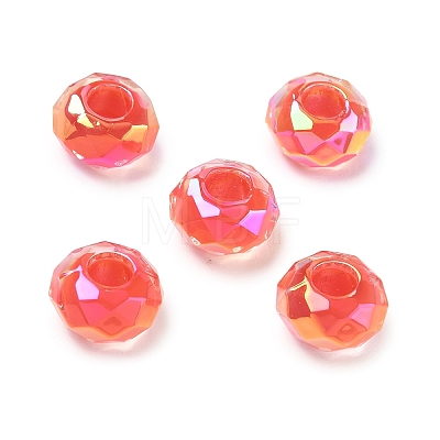 Electroplate Transpant Resin European Beads RE-CBAFF00-02B-1
