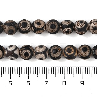 Tibetan Style dZi Beads G-K166-02-8mm-L3-01-1