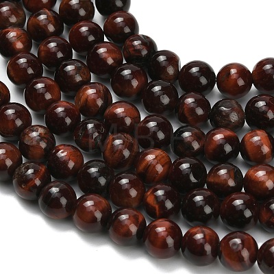 Natural Tiger Eye Beads Strands G-F591-18-8mm-07-1