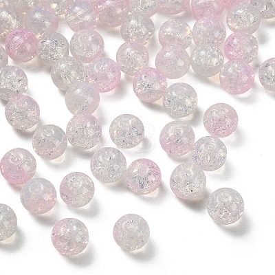 Transparent Crackle Baking Paint Glass Beads Strands LS-DGLA-XCP0001-29-1