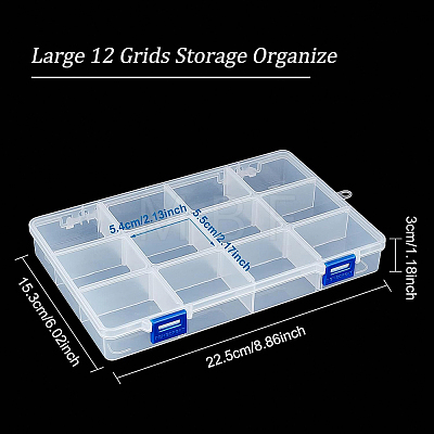 4Pcs Rectangle PP Plastic Bead Storage Container CON-BC0002-24-1