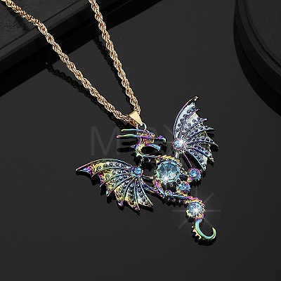 Alloy Dragon Pendant Necklaces for Women Men WGB8FF1-01-1
