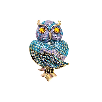 Owl Rhinestone Pins PW-WG93884-02-1