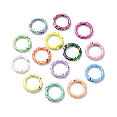 Spray Painted Alloy Spring Gate Ring PALLOY-H131-08-1
