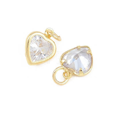 Brass Glass Charms KK-A269-51G-1