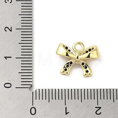 Rack Plating Brass Micro Pave Cubic Zirconia Pendants KK-C052-28G-01-1