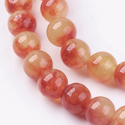 Two Tone Natural Jade Bead Strands G-R165-8mm-02-1