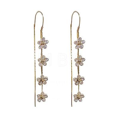 Alloy Rhinestone Dangle Earrings FS-WG75843-01-1